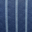 300TC Brian Navy Striped Reversible Cotton Quilt Cover Set Queen