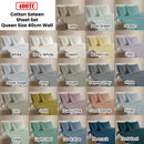 400TC 100% Cotton Sateen Premium Sheet Set 40cm Wall Sage Queen