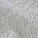 White Knitted Crochet Cotton Tablecloth Square 137 x 137 cm Scalloped Edging 4-Seater