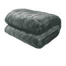 Faux Fur Animal Assorted Throw Rug Channel Grey
