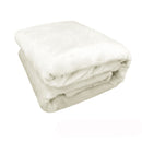 Canine Faux Fur Throw Rug 127 x 152 cm White Chihuahua