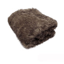 Dale Animal Faux Fur Throw Rug 127 x 152 cm Brown Wombat