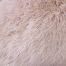 Ariana Long Fleece Faux Fur Throw Rug Cream