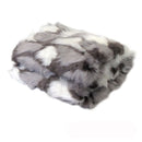 Riley Modern Pattern Faux Fur Throw Rug 127 x 152 cm Grey Camouflage