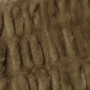 Harper Soft Ruched Pattern Faux Fur Throw Rug 127 x 152 cm Brown