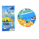 Melbourne Australia Printed Microfiber Beach Towel 75 x 152 cm