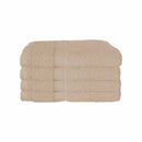 600GSM Set of 4 Combed Cotton Bath Towels 70 x 140 cm Latte (aka Frappe)
