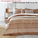 Bambury Darlington Terracotta Cotton Polyester Quilt Cover Set Queen