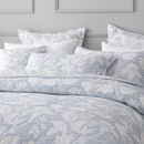 Bianca Laurieton Blue Jacquard Botanical Bedspread Set King