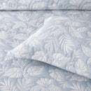 Bianca Laurieton Blue Jacquard Botanical Bedspread Set Queen