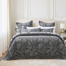 Bianca Maidstone Grey Floral Jacquard Bedspread Set King