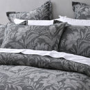 Bianca Maidstone Grey Floral Jacquard Bedspread Set Super King