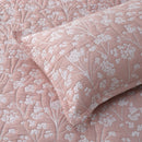 Bianca Myra Blush Floral Jacquard Bedspread Set Queen