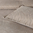 Bianca Bellagio Gold 6 Pcs Jacquard Geometric Comforter Set Super King