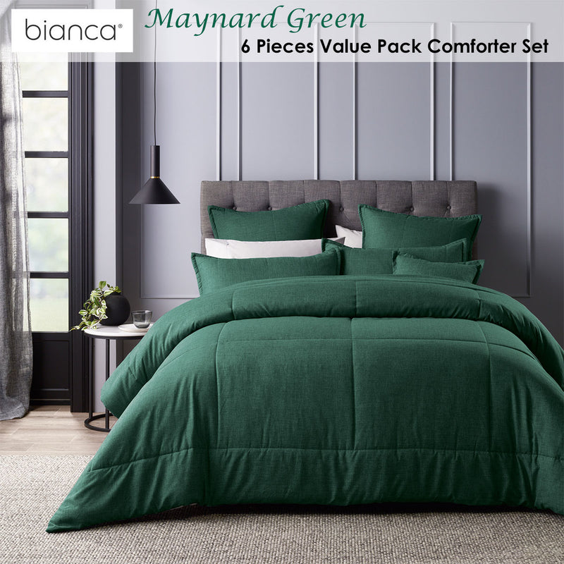 Bianca Maynard Green 6 Pcs Comforter Set Queen/King