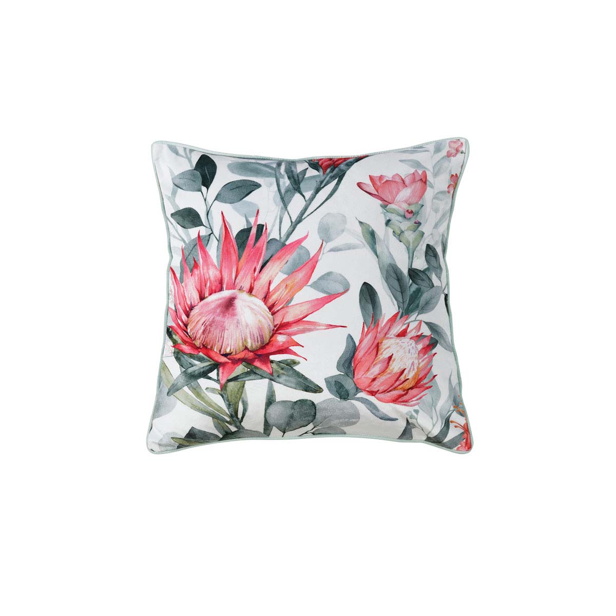 Bianca Wellingrove White Velvet Square Filled Cushion 43 x 43cm