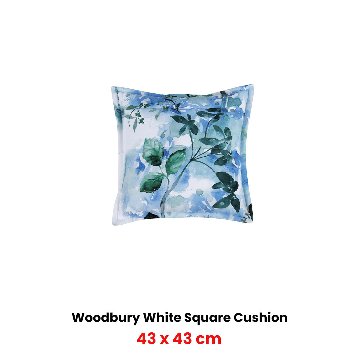Bianca Woodbury White Coordinate Square Filled Cushion 43 x 43cm