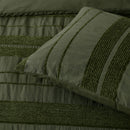 Bianca Avery Forest Chenille Striped Quilt Cover Set Queen