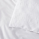 Bianca Cosmo White Soft Chenille Geometric Quilt Cover Set King