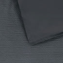 Bianca Hallston Charcoal Pre-Washed Cotton Quilt Cover Set Queen