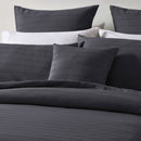 Bianca Kahlani Charcoal Waffle Quilt Cover Set Queen