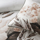 Bianca Somerset White Cotton Sateen Floral Quilt Cover Set Double