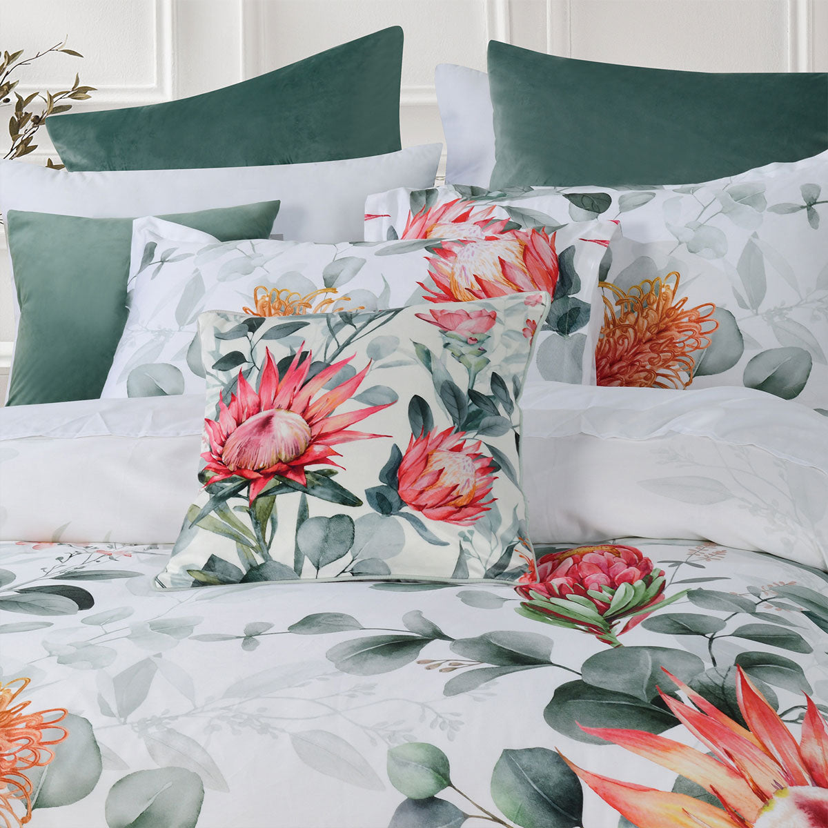 Bianca Wellingrove White Cotton Sateen Quilt Cover Set Super King