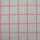 Cotton Grid Checks Oblong Table Cloth Coral 150 x 230cm
