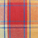 Cotton Plaid Checks Oblong Table Cloth Yellow 130 x 180cm