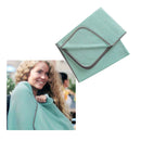 250GSM Ribbed Polar Fleece Throw 100 x 150cm Seafoam