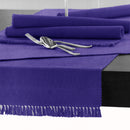 Hoydu Cotton Ribbed Table Runner 45cm x 150cm - ULTRA VIOLET