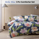 Accessorize Bella Blue Floral 3 Piece Comforter Set King