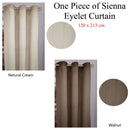 One Piece of Sienna Eyelet Curtain 120 x 213cm Walnut