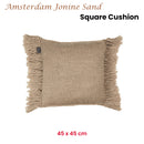 KAAT Amsterdam Jonine Sand Square Filled Cushion 45cm x 45cm