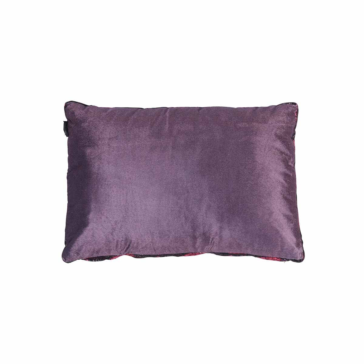 KAAT Amsterdam Boline Aubergine Velvet Oblong Filled Cushion 40cm x 60cm