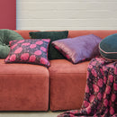 KAAT Amsterdam Boline Aubergine Velvet Oblong Filled Cushion 40cm x 60cm