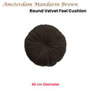 KAAT Amsterdam Mandarin Brown Round Filled Cushion 40cm Diameter