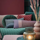 KAAT Amsterdam Meja Green Reversible Oblong Filled Cushion 30cm x 50cm
