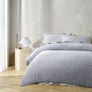 Accessorize Augusta Grey Ruched Quilt Cover Set Queen