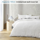 Accessorize Augusta White Ruched Quilt Cover Set Queen