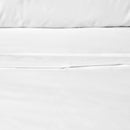 Accessorize White 400TC White Bamboo Cotton Double Stitched Quilt Cover Set Double