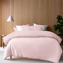 Accessorize 400TC Blush Bamboo Cotton Double Stitch Quilt Cover Set Queen
