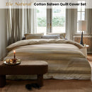 Bedding House Elie Natural Cotton Sateen Quilt Cover Set King