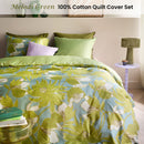 Oilily Melodi Green Cotton Floral Quilt Cover Set King