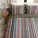 Bedding House Roman Multi Cotton Stripe Quilt Cover Set King
