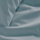 Bedding House Summer Blue Grey Seersucker Cotton Quilt Cover Set Queen
