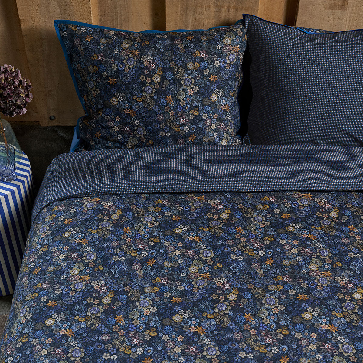 PIP Studio Tutti i Fiori Dark Blue Cotton Quilt Cover Set King