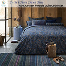 PIP Studio Tutti i Fiori Dark Blue Cotton Quilt Cover Set Queen
