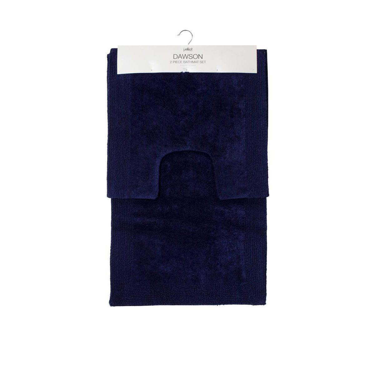 J.Elliot Home 2000GSM 2 Pce Dawson 100% Cotton Bath Mat Set Navy