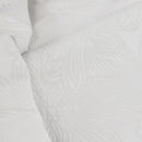 Ardor Avena White Textured Floral Jacquard Quilt Cover Set Queen